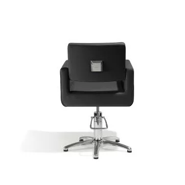 Fauteuil coiffage Felicitas Noir base étoile pour salon de coiffure, spécial coiffeur marque Sibel Furniture vue de dos croco no