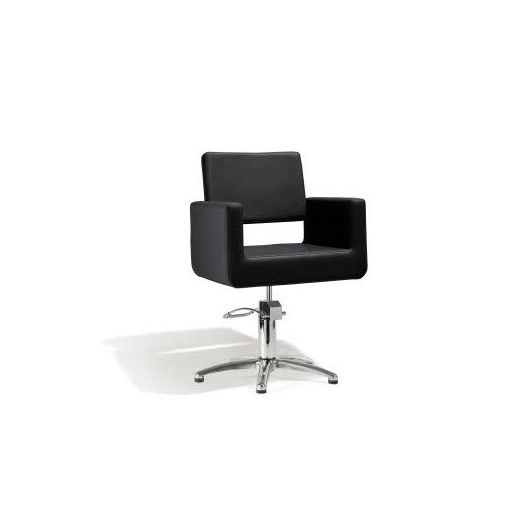 Fauteuil coiffage Felicitas Noir base étoile pour salon de coiffure, spécial coiffeur marque Sibel Furniture vue de dos croco no
