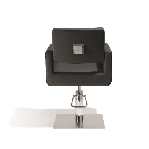 Fauteuil coiffage Felicitas Noir base étoile pour salon de coiffure, spécial coiffeur marque Sibel Furniture vue de dos croco no