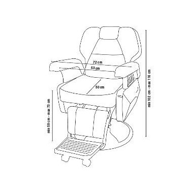 Dessin fauteuil homme de barbier Limousine marque original barber shop