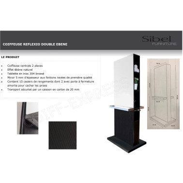 Coiffeuse double Reflexio Black
