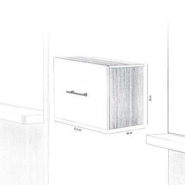 Dimensions meuble de rangement Centrum Sibel Furniture