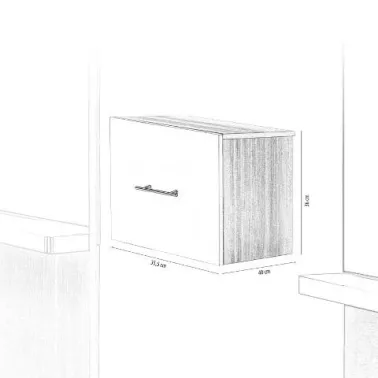 Dimensions meuble de rangement Centrum Sibel Furniture
