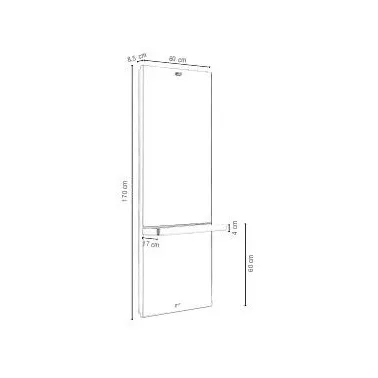 Dimensions coiffeuse Reflexio Black Sibel Furniture