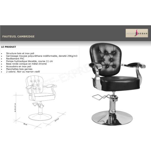 Fauteuil Cambridge noir chic et élégant Jacques Seban