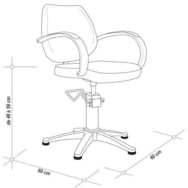 Dessin et dimensions fauteuil Seattle Jacques Seban