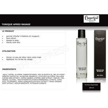 Tonique après rasage chopperhead gamme homme