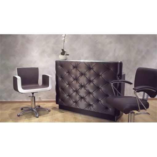 Caisse pour salon de coiffure. Comptoir pour coiffeur modèle livingston coloris noir
