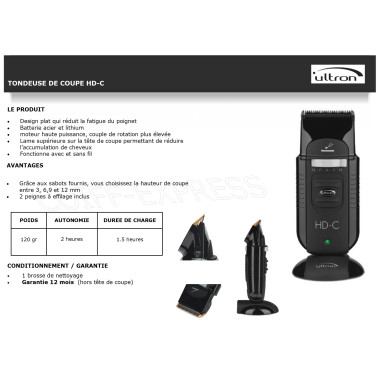 Tondeuse de coupe cheveux professionnelle pour coiffeur anciennement Gsx plus marque ultron
