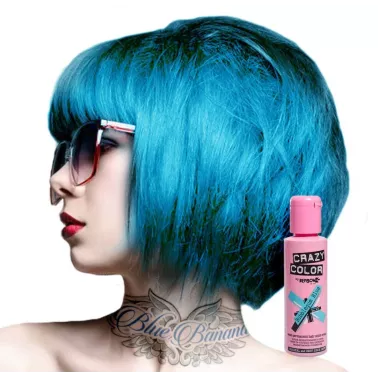Coloration semi permanente CRAZY COLOR 100 ML  coloris bubblegum avec modèle