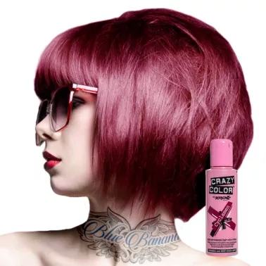 Coloration semi permanente CRAZY COLOR 100 ML  coloris cyclamen avec modèle