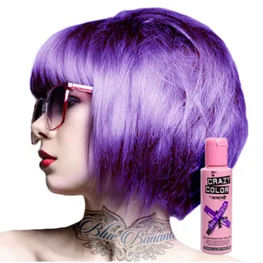 Coloration semi permanente CRAZY COLOR 100 ML  coloris Lavander avec modèle