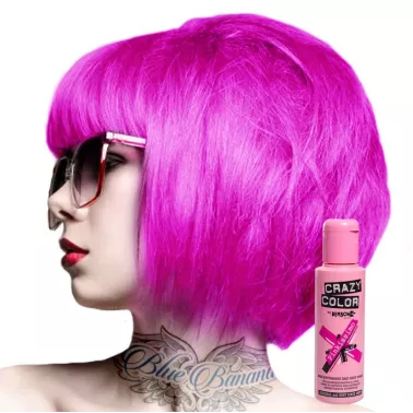Coloration semi permanente CRAZY COLOR 100 ML  coloris pinkissimo avec modèle