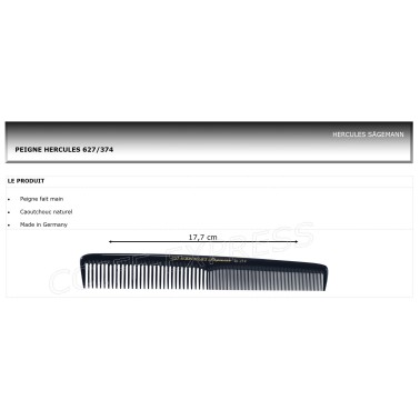 Peigne de coupe professionnel pour cheveux pour coiffeur Hercules 621/376