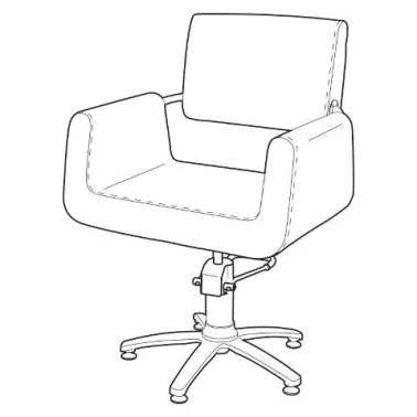 Schéma Fauteuil de coupe professionnel pour salon de coiffure original best buy modèle Garonne