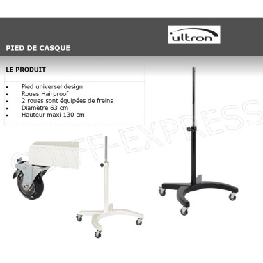 fiche Pied casque universel pour salon de coiffure