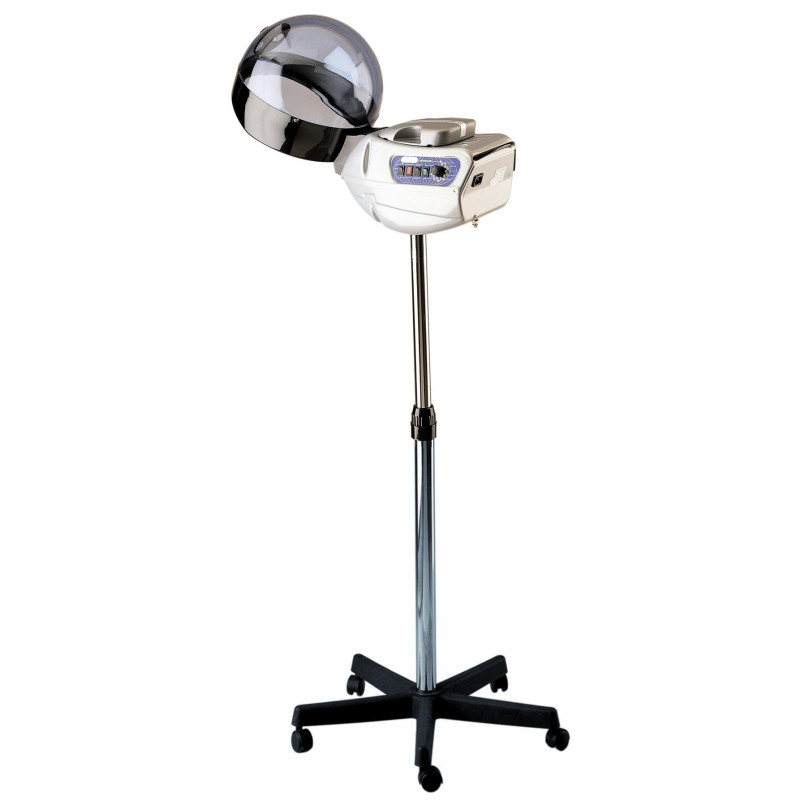 Casque Vapeur pour soins et traitement cheveux Ozone sur pied jacques seban